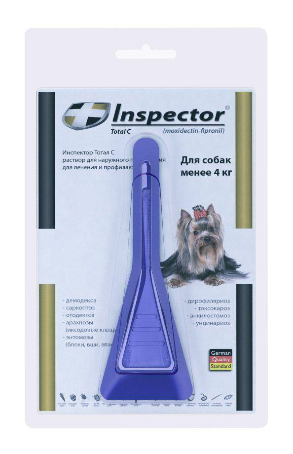 Инспектор тотал к / inspector total c (капли) для кошек и собак | отзывы о применении препаратов для животных от ветеринаров и заводчиков