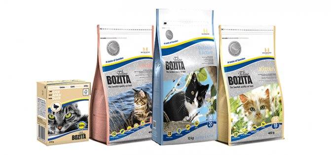 Обзор корма для кошек бозита (bozita): виды, состав, отзывы