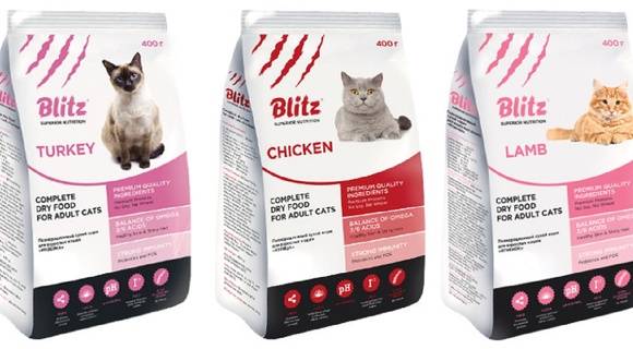 Blitz корм для кошек — анализ состава, ассортимент