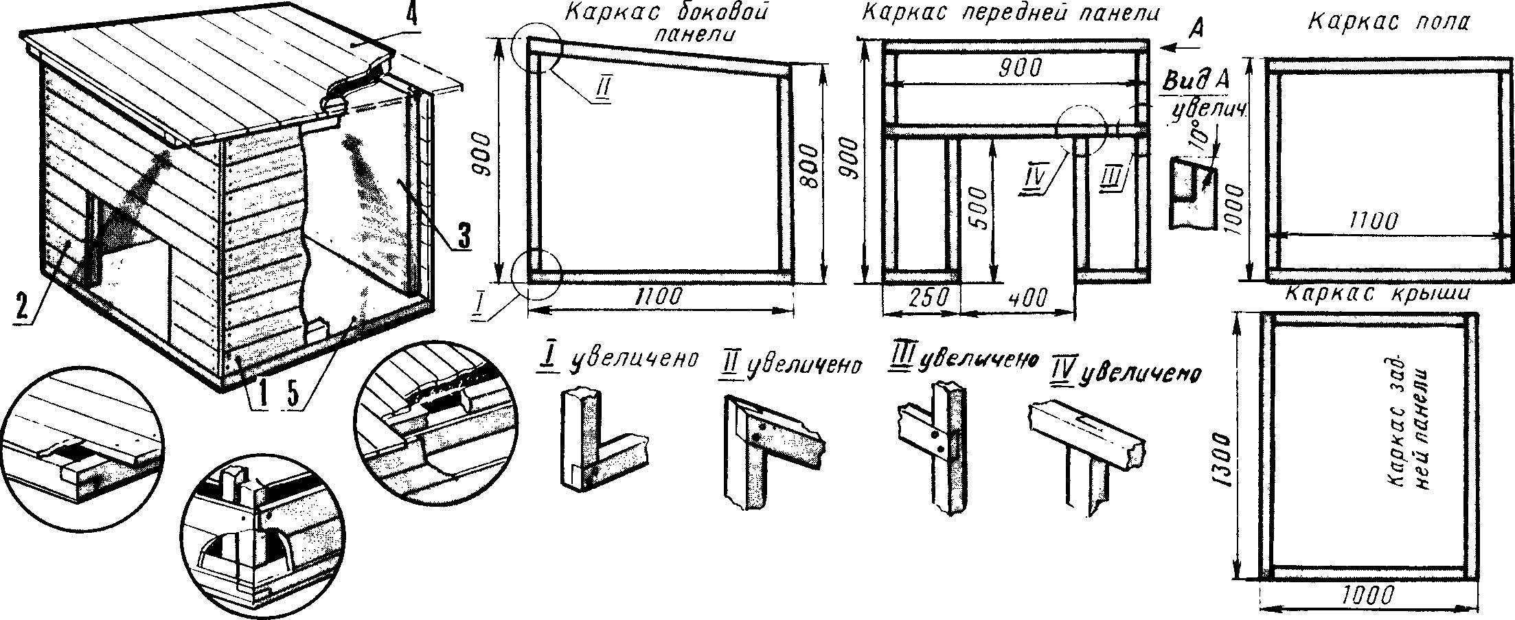 Чертежи и размеры вольера и будки для восточноевропейской овчарки, инструкция по постройке конуры своими руками (фото)
