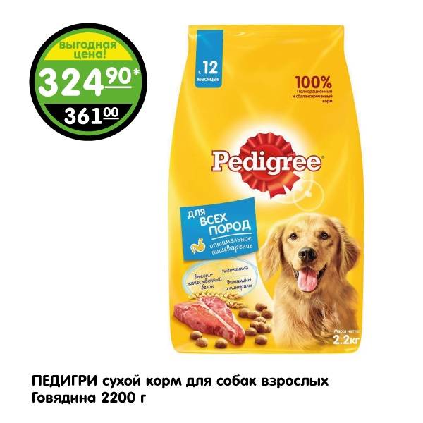 Корм для собак pedigree – марка №1 в россии