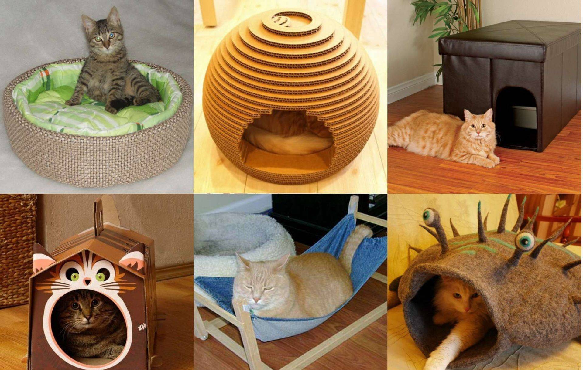 Домик для кошки своими руками: с когтеточкой, размеры чертежи