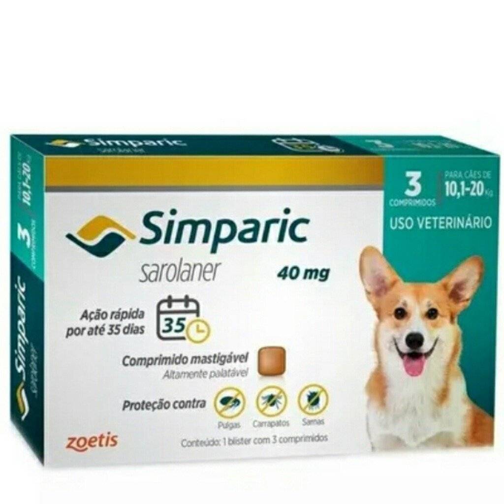 Симпарика 40 мг от блох и клещей для собак 10-20 кг, упаковка 3 таблетки купить, цена и отзывы в зоомагазине beewell
