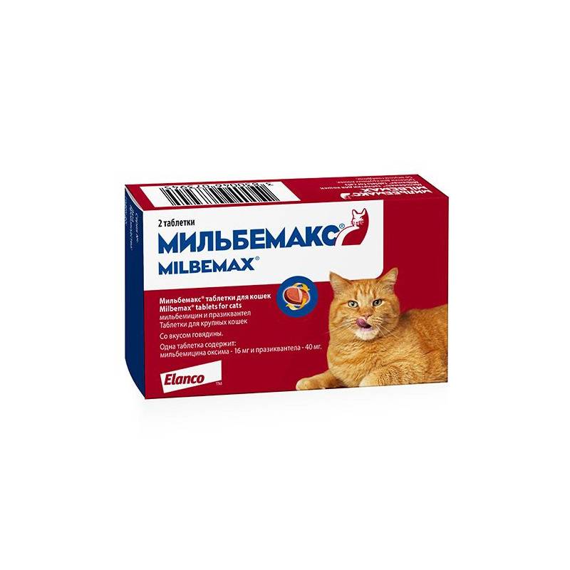 Мильбемакс для кошек, 2 таблетки купить, цена и отзывы в зоомагазине beewell