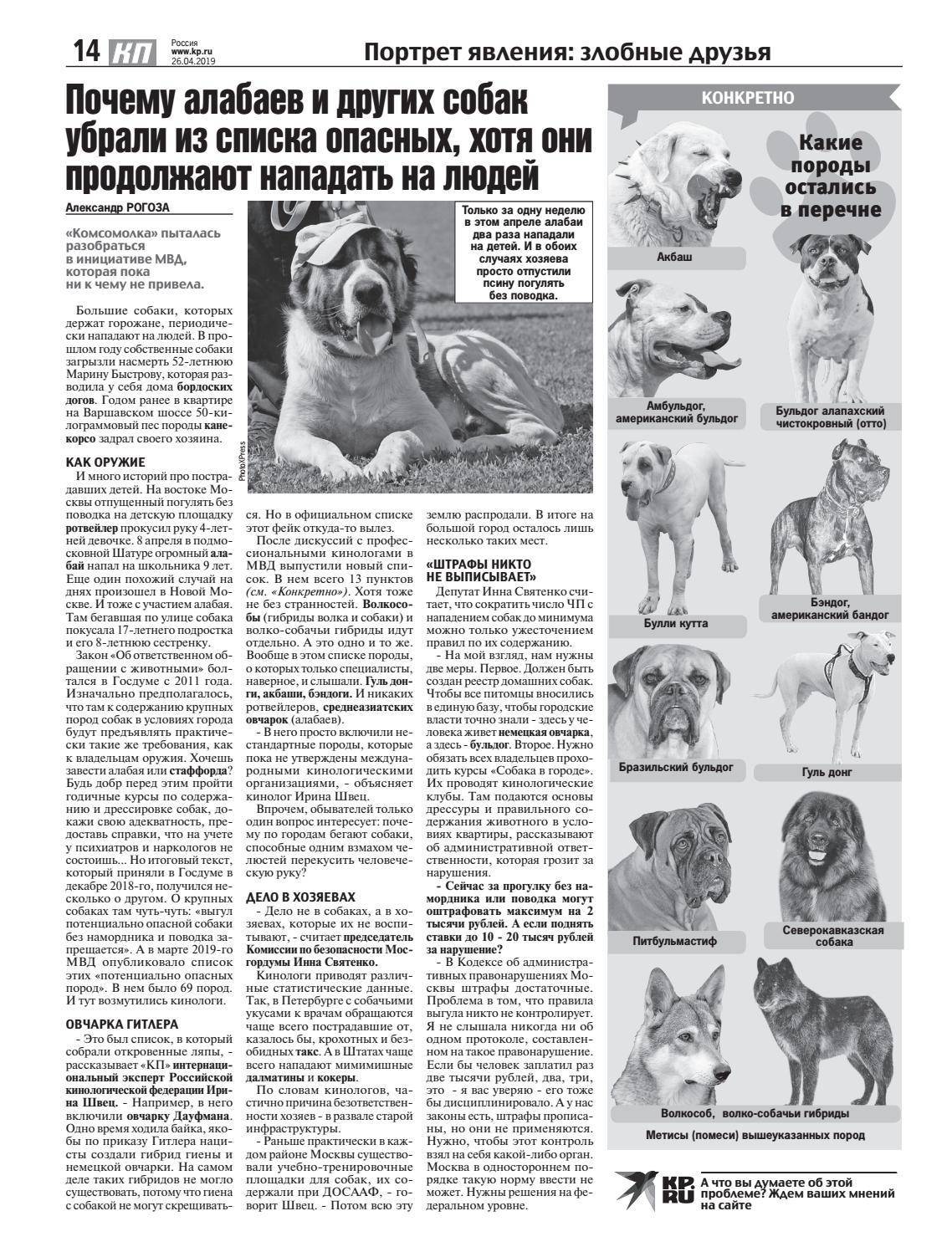 Перечень потенциально опасных пород собак, утвержденный правительством рф: требования к владельцам и к содержанию