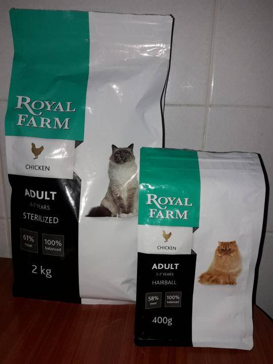 Корм для кошек royal farm adult cat sterilized chicken