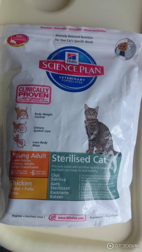 Сухой корм hill's science plan для стерилизованных кошек в возрасте 6 месяцев - 6 лет, с уткой