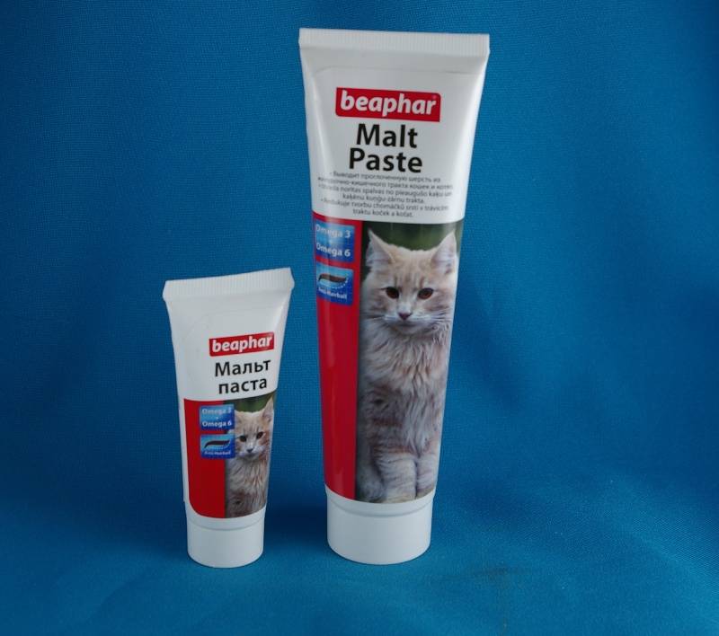 Мальт-паста для кошек:  средство для выведения шерсти