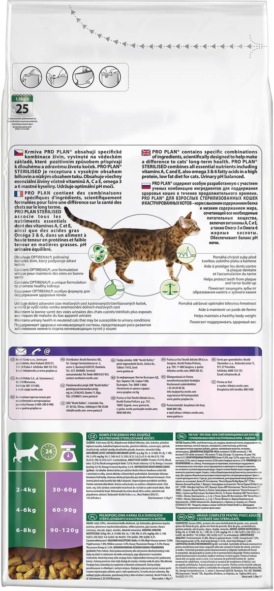 Корма супер-премиум-класса для стерилизованных кошек