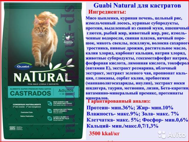 Guabi natural cat sterilized - рейтинг, обзор корма, сравнение и анализ guabi natural cat sterilized, состав и описание корма, плюсы и минусы guabi natural cat sterilized, отзывы о корме, характеристика и дозировка