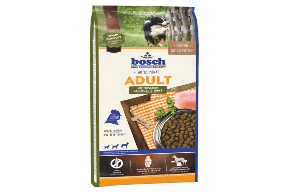 Обзор на корм для собак bosch (бош): состав, компоненты, производитель
